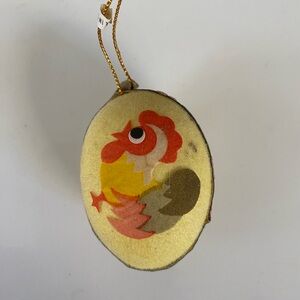 Colorful Rooster Vintage Easter Egg Ornament Chicken art